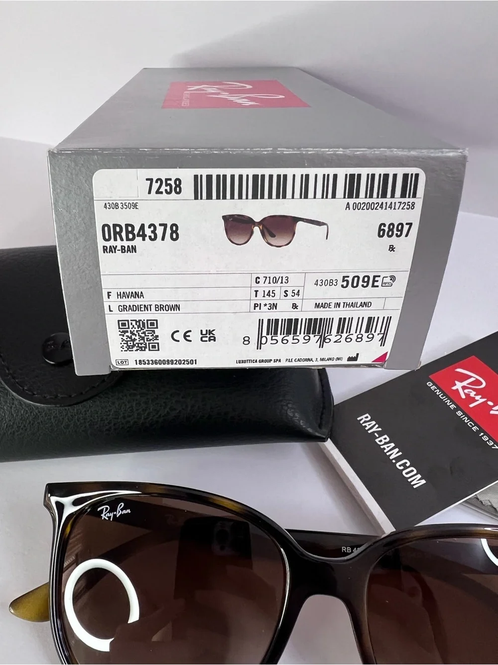 Ray-Ban Tortoiseshell Brown Sunglasses